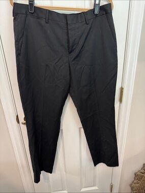 Express Men's Black Dress Pants - Slim Straight
